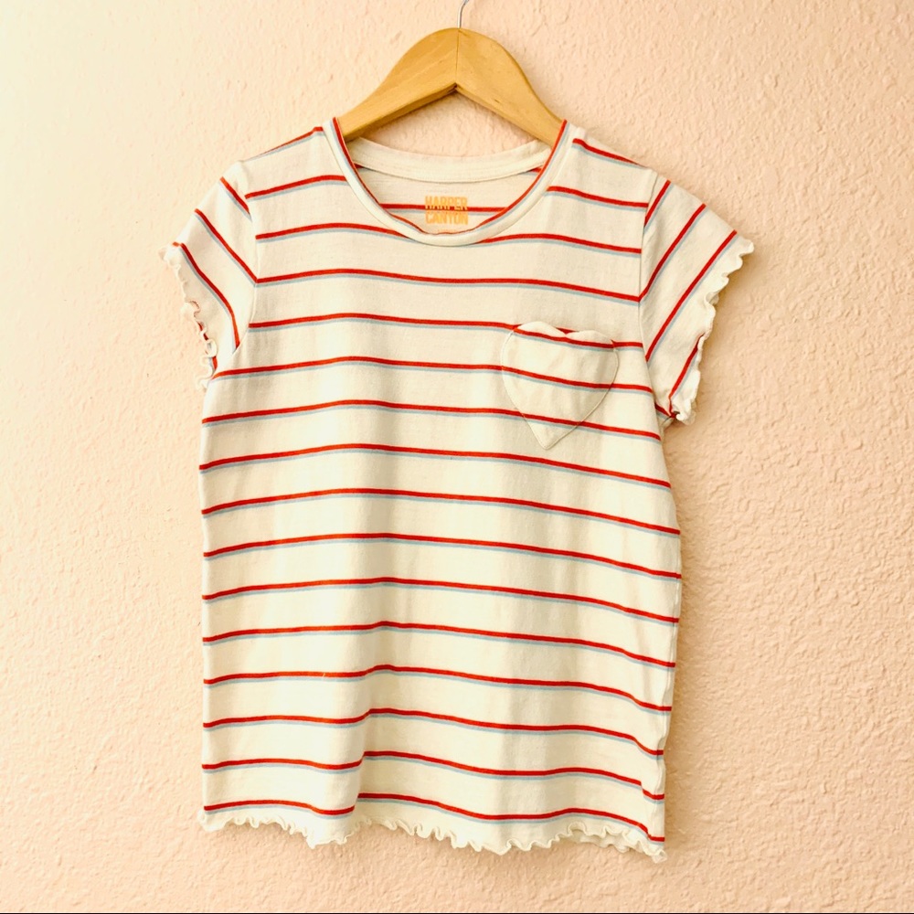 Harper Canyon Girl’s Heart Pocket T Girls 10/12
